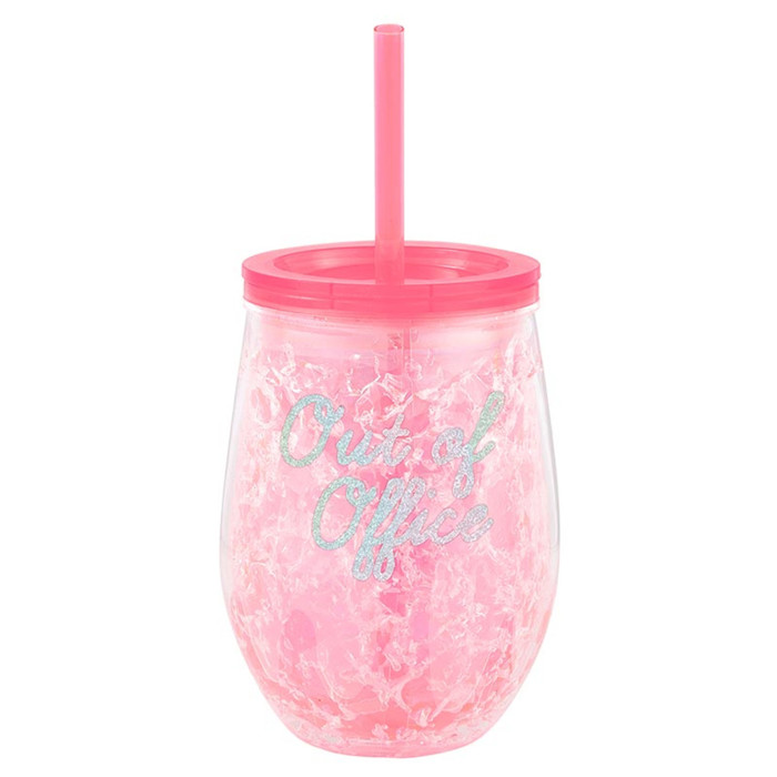 Set of 6 Freezable Acrylic Wine Chiller Tumbler, 12-Ounce | Summer Cocktails Barware Drinkware
