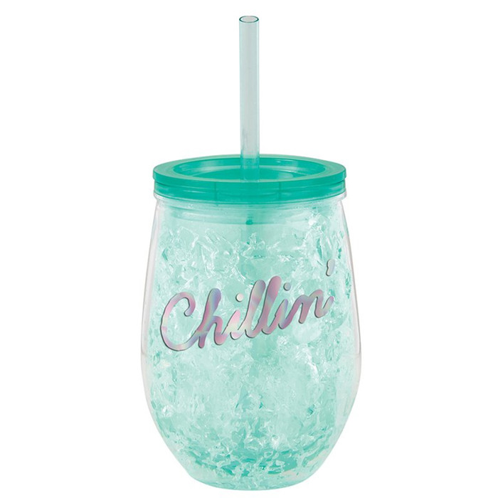 Set of 6 Freezable Acrylic Wine Chiller Tumbler, 12-Ounce | Summer Cocktails Barware Drinkware