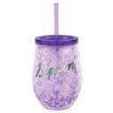 Sippin' in Purple Set of 6 Freezable Acrylic Wine Chiller Tumbler, 12-Ounce | Summer Cocktails Barware Drinkware
