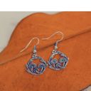Mushroom Wreath Heart Hoop Earrings Silver or Gold