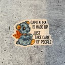 Capitalism Is Made Up Individual Vinyl Stickers for Water Bottle, Tumbler, Laptop Case - Funny and Cute Designs