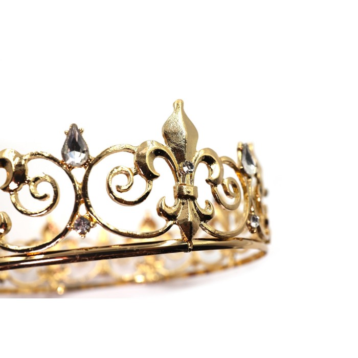 Unisex Circular Crown in Gold or Silver | Royalty Crown or Photo Prop Hair Accessory