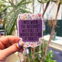 I Miss When The Internet Was Full Of Words Instead Of Videos Individual Vinyl Stickers for Water Bottle, Tumbler, Laptop Case - Funny and Cute Designs