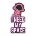 I Need My Space Individual Vinyl Stickers for Water Bottle, Tumbler, Laptop Case - Funny and Cute Designs