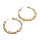 Gold Regal Queen Textured Hoop Earrings (Gold or Silver)