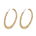 Gold Regal Queen Textured Hoop Earrings (Gold or Silver)