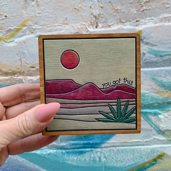 Cute and Funny Graphic Wooden Box Signs with Sayings for Gallery Walls