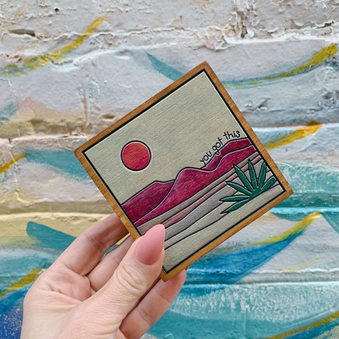 Cute and Funny Graphic Wooden Box Signs with Sayings for Gallery Walls