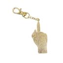 Vintage Hand w/ Rose Tattoo Enamel Keychain or Bag Charm Middle Finger Stud Earrings in Gold or Silver and Key Ring