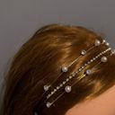 Silver Three Strand Jeweled Headband Tiara | Party or Bridal Hair Accessory [Available in Gold or Silver]