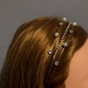 Silver Three Strand Jeweled Headband Tiara | Party or Bridal Hair Accessory [Available in Gold or Silver]