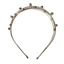 Gold Three Strand Jeweled Headband Tiara | Party or Bridal Hair Accessory [Available in Gold or Silver]