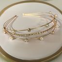Gold Three Strand Jeweled Headband Tiara | Party or Bridal Hair Accessory [Available in Gold or Silver]