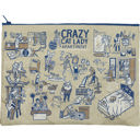 Jumbo Pouch Crazy Cat Lady Apartment Recycled Material Jumbo Zipper Folder | 14.25" x 10" Multipurpose Zipper Bags – Jumbo Pouches, Wallets & Coin Purses