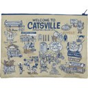 Jumbo Pouch Crazy Cat Lady Apartment Recycled Material Jumbo Zipper Folder | 14.25" x 10" Multipurpose Zipper Bags – Jumbo Pouches, Wallets & Coin Purses