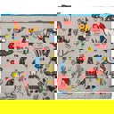Gnomes Recycled Material Cute/Cool/Unique Zipper Pouch/Bag/Clutch/Cosmetic Bag | 9.5" x 7" Multipurpose Zipper Bags – Jumbo Pouches, Wallets & Coin Purses