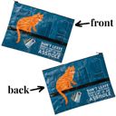 Jumbo Pouch Don't Leave Drinks Unattended Cat Design Recycled Material Zipper Folder | 14.25" x 10" Multipurpose Zipper Bags – Jumbo Pouches, Wallets & Coin Purses