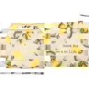 I Love You Berry Much and Have A Zest For Life Fruit Pouches | Food Safe | 7" x 3.50" | Set of 2 Multipurpose Zipper Bags – Jumbo Pouches, Wallets & Coin Purses