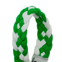 Wide Pom Braid Headband in Kelly Green/White Pom Braid and Knotted Headbands | Nylon Hairband Hair Accessory | Workout Headband Packs and Singles
