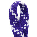 Wide Pom Braid Headband in Purple/White Pom Braid and Knotted Headbands | Nylon Hairband Hair Accessory | Workout Headband Packs and Singles
