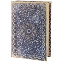 Blue Medallion Book Box  Vintage Book Box Stash Trinket Storage | Decorative Book-Shaped Storage