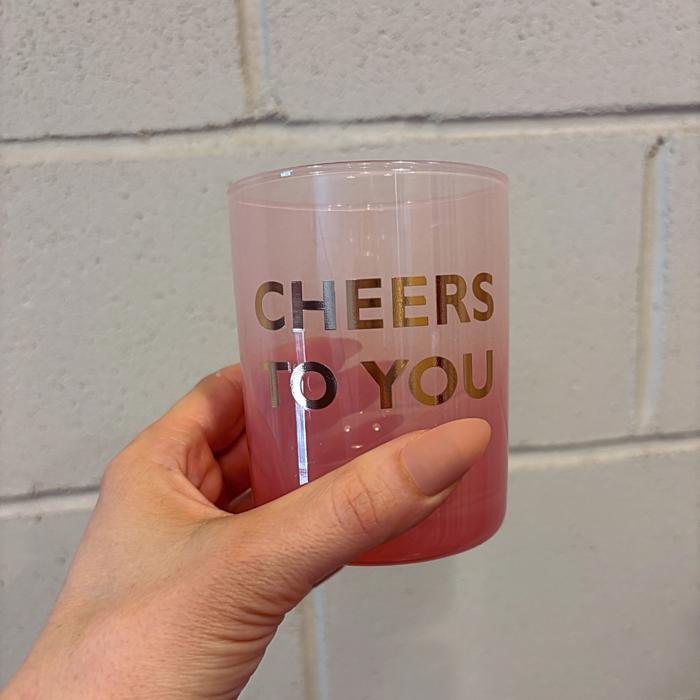 Double Old Fashioned Party Glasses - Hip Hip Hooray, Cheers to You, Better Not Pout 