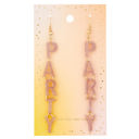 Glittery Party Letter Hook Earrings  Cute and Cozy Accessories | Christmas Holiday Gift Ideas - Stocking Stuffers Under $15