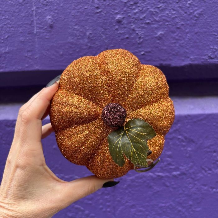 Disco Pumpkins - Velvet Decor Pumpkins for Halloween - Glitter Neon Flocked Indoor Halloween Decorations