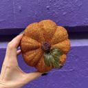 Orange Glitter Disco Pumpkins - Velvet Decor Pumpkins for Halloween - Glitter Neon Flocked Indoor Halloween Decorations