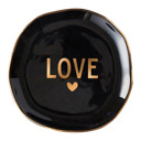 Love Black Ceramic Tray with Makeup Sponge Gift Set Spa Stocking Stuffers Under $15