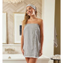 Black Seersucker Spa Headband  Spa Stocking Stuffers Under $15