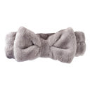 Gray Plush Bow Spa Headband  Spa Stocking Stuffers Under $15