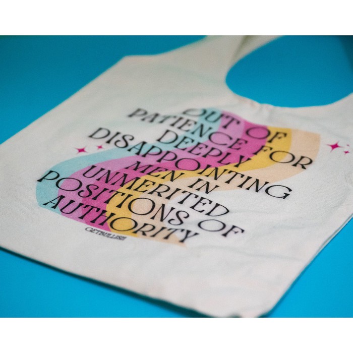 Funny Slouchy Canvas Tote Bags with Humorous Slogans