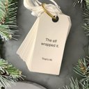 Funny Christmas Gift Tag Book | 24 Hilarious Tags on a Metal Organizing Ring Gift Tag Books for Different Occasions | Funny, Minimalist & Merci Beaucoup Collections