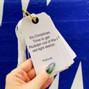 Funny Christmas Gift Tag Book | 24 Hilarious Tags on a Metal Organizing Ring Gift Tag Books for Different Occasions | Funny, Minimalist & Merci Beaucoup Collections