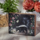 Woodland Skunk  | 6.50" x 5" x 1" Cute and Funny Graphic Wooden Box Signs with Sayings for Gallery Walls