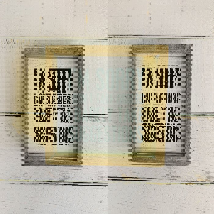 Cute and Funny Graphic Wooden Box Signs with Sayings for Gallery Walls