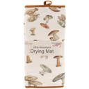 Holy Shiitake Mushrooms Retro Art Drying Mat for Kitchen – Vintage Illustration Dish Mat for Counters & Dishes