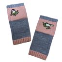 Pink Bird Applique Arm Warmers | Fingerless Gloves in Black, Pink, or Green