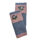Pink Bird Applique Arm Warmers | Fingerless Gloves in Black, Pink, or Green