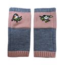 Pink Bird Applique Arm Warmers | Fingerless Gloves in Black, Pink, or Green
