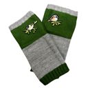Green Bird Applique Arm Warmers | Fingerless Gloves in Black, Pink, or Green