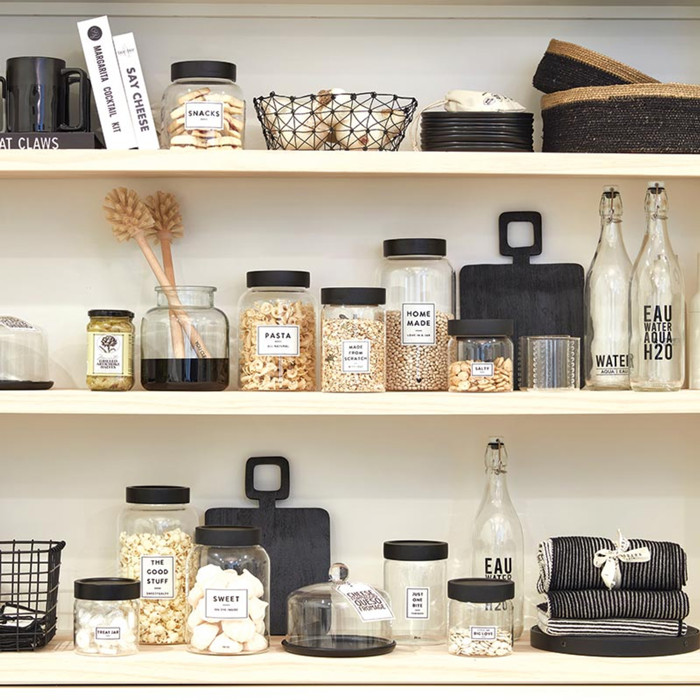 Kitchen Storage Canisters | Glass Jars with Wit & Organization