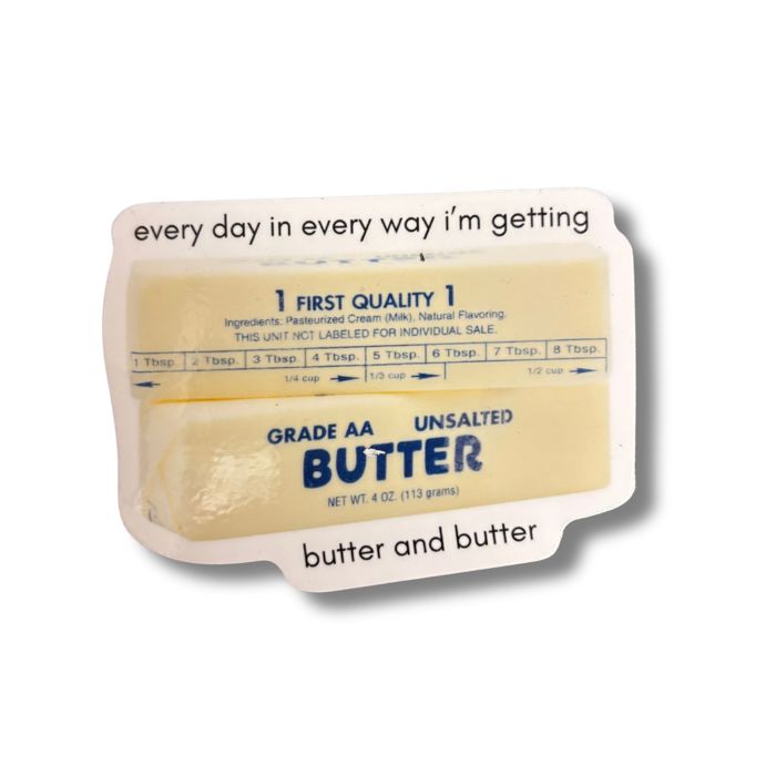 Butter Vinyl Stickers | Fun & Sassy Die-Cut Decals for Butter Lovers