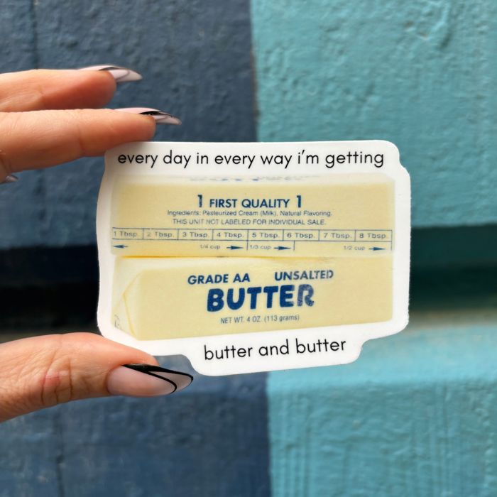 Butter Vinyl Stickers | Fun & Sassy Die-Cut Decals for Butter Lovers