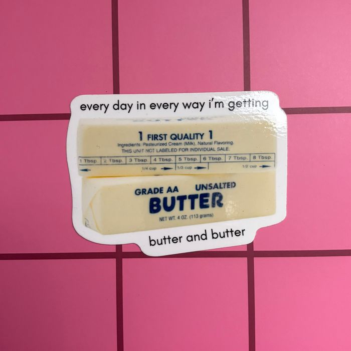Butter Vinyl Stickers | Fun & Sassy Die-Cut Decals for Butter Lovers