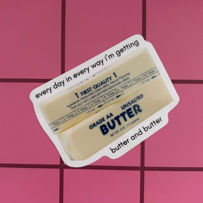 Butter Vinyl Stickers | Fun & Sassy Die-Cut Decals for Butter Lovers