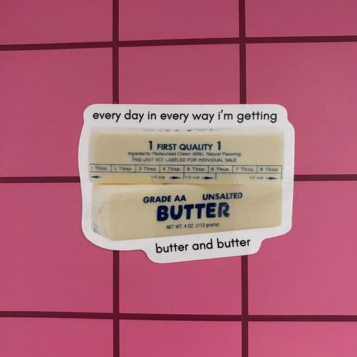 Butter Vinyl Stickers | Fun & Sassy Die-Cut Decals for Butter Lovers