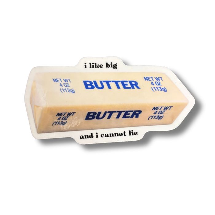 Butter Vinyl Stickers | Fun & Sassy Die-Cut Decals for Butter Lovers