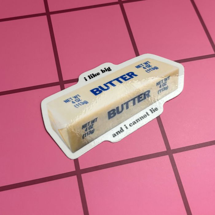 Butter Vinyl Stickers | Fun & Sassy Die-Cut Decals for Butter Lovers